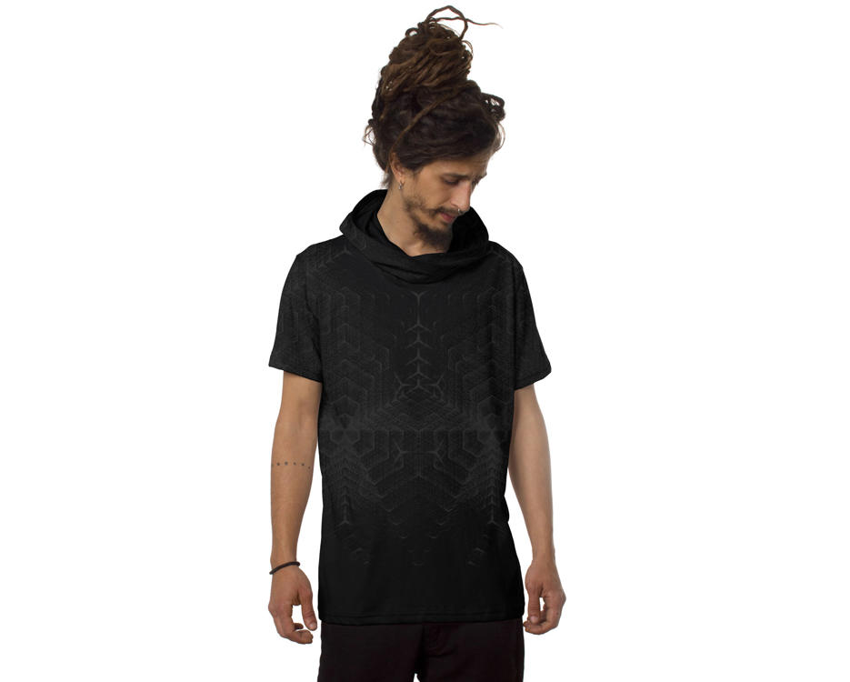 TANSO HOODED T-SHIRT BLACK